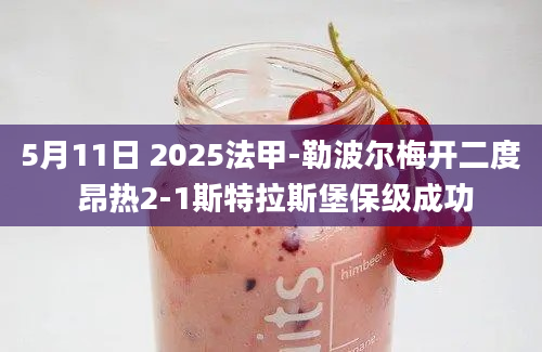 5月11日 2025法甲-勒波尔梅开二度 昂热2-1斯特拉斯堡保级成功