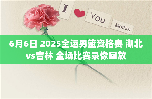 6月6日 2025全运男篮资格赛 湖北vs吉林 全场比赛录像回放