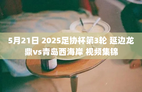 5月21日 2025足协杯第3轮 延边龙鼎vs青岛西海岸 视频集锦