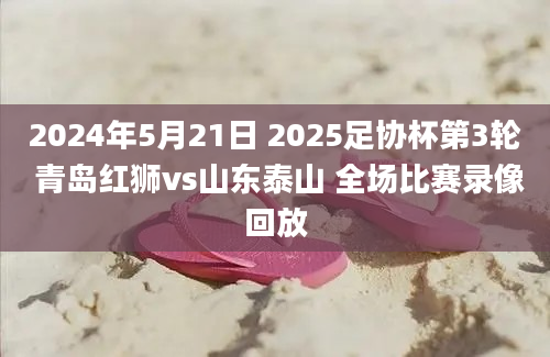 2024年5月21日 2025足协杯第3轮 青岛红狮vs山东泰山 全场比赛录像回放