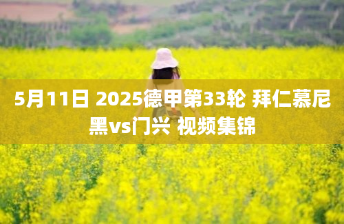 5月11日 2025德甲第33轮 拜仁慕尼黑vs门兴 视频集锦