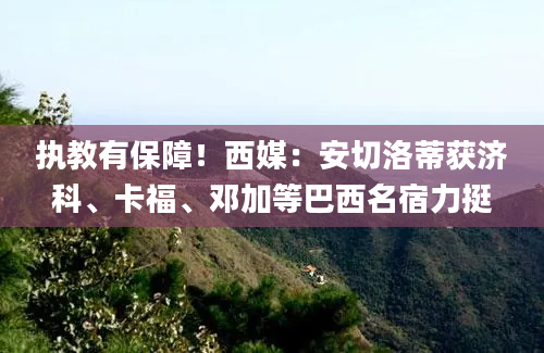执教有保障！西媒：安切洛蒂获济科、卡福、邓加等巴西名宿力挺